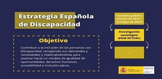 Imagen de la web donde ser recoge la encuesta sobre la estrategia española de discapacidad