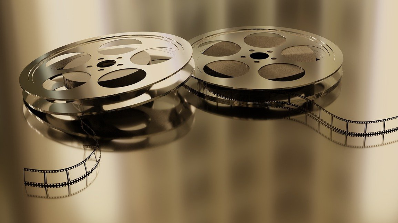 Dos cintas de película de cine