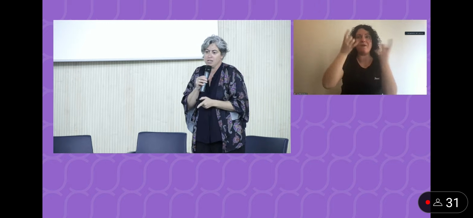 Captura de pantalla de Cristina Aranda, cofundadora de Mujeres tech en su intervención en las IV jornadas de Brecha de género en Valencia